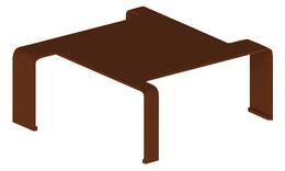 Spin Small Coffee table - / 90 x 90 x H 29 cm by Zeus Brown