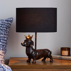 Anzo Dachshund Dog Bronze Table Lamp Bronze