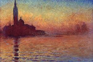 Poster Claude Monet - San Giorgio Maggiore at Dusk, (91.5 x 61 cm)