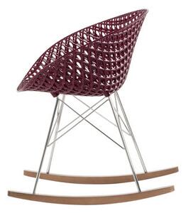 Smatrik Rocking chair - / Wooden furniture glides by Kartell Pink/Red/Purple