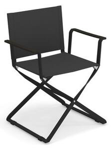 Ciak Folding armchair - / ABS armrests by Emu Black