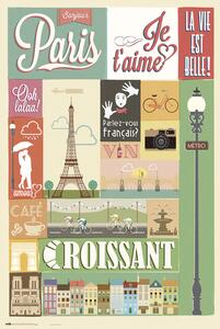 Poster Paris - Collage, (61 x 91.5 cm)