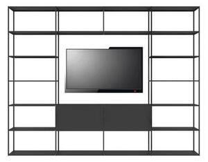 Easy Irony TV Bookcase - / Compo F - L 292 x H 226 cm by Zeus Black