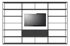 Easy Irony TV Bookcase - / Compo G - L 352 x H 226 cm by Zeus Black