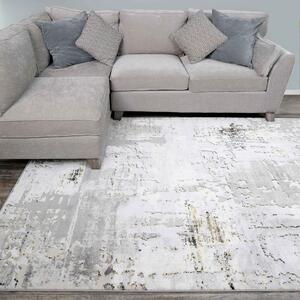 Modern Gold Abstract Distressed Living Room Rugs | Hatton