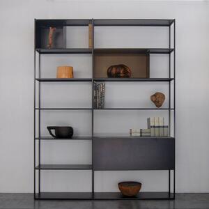 Easy Irony Bookcase - / With drawer units - L 178 x H 226 cm by Zeus Brown/Black/Copper