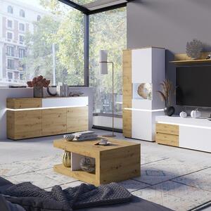 Luci 2 Doors and 2 Drawers Cabinet in Oak
