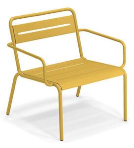 Star Stackable low armchair - / Metal by Emu Yellow