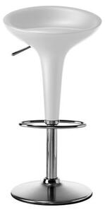 Bombo Adjustable bar stool - Pivoting - H 50 to 73 cm by Magis White