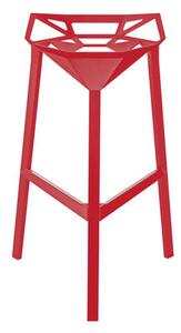 Stool One Bar stool - H 77 cm - Metal by Magis Red