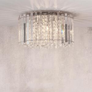 Vogue Crystal Blessing 4 Light Flush Ceiling Fitting Silver
