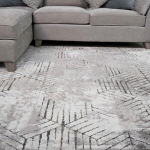 Modern Gold Abstract Geometric Living Room Rugs | Hatton