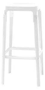 Steelwood Bar stool - Wood & metal - H 78 cm by Magis White