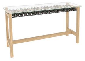 Wine shelf - / Tasting counter - L 202 x W 80 cm x H 110 cm / 36 bottles by L'Atelier du Vin Natural wood