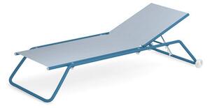 Snooze Multi-position sun lounger - / Stackable - Casters by Emu Blue