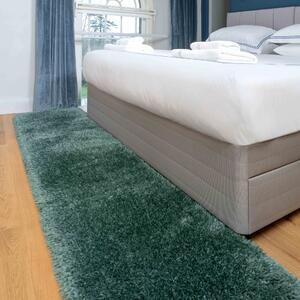 Deluxe Thick Soft Green Shaggy Hall Runner Rug | Whistler