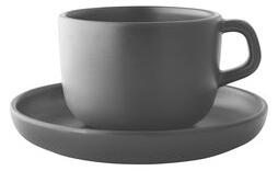 Nordic Kitchen Cup with saucer - 20 cl - Sandstone by Eva Solo Black