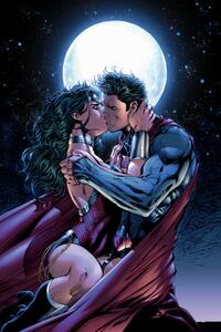 Art Print Superman and Wonder Woman - Lovers