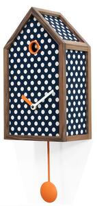 MR ORANGE CUCKOO CLOCK - Blue fabric with polka dots