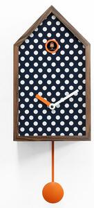 MR ORANGE CUCKOO CLOCK - Blue fabric with polka dots