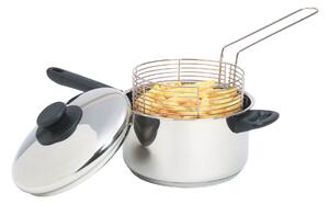 KitchenCraft Large Chip Fryer and Basket Silver