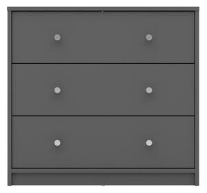 May Grey Wooden Chest Of 3 Drawers
