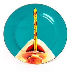 Toiletpaper - Drill Plate - / Porcelain - Ø 27 cm by Seletti Multicoloured