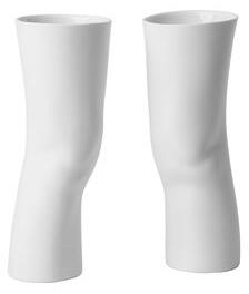 Elle Vase - / Set of 2 - In the shape of legs / Ø 11 x H 30 cm by Seletti White