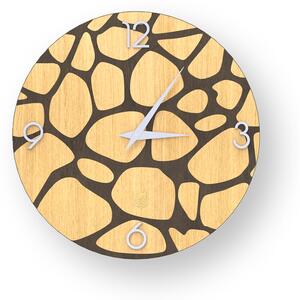 NATURE STONES INLAYED WOOD CLOCK - 40 CM / Colours