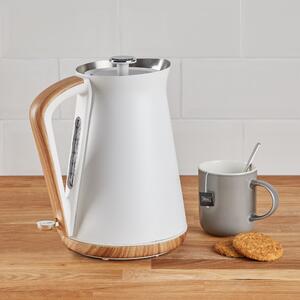 Contemporary White Jug Kettle White and Brown