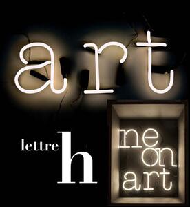 Neon Art Wall light with plug - Letter H by Seletti White