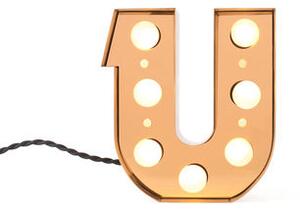 Caractère Table lamp - / Wall light - Letter U - H 20 cm by Seletti Gold