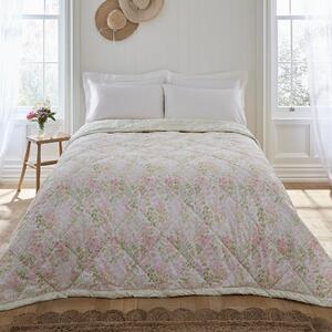 Dorma Darcy 100% Cotton Percale Bedspread Pink
