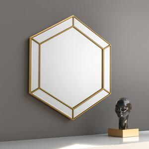 Melody Gold Hexagonal Decorative Wall Mirror