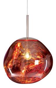 Melt Mini LED Pendant - / Ø 28 cm - Metallic polycarbonate (changes colour) by Tom Dixon Orange