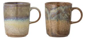 Dahlia Mug - / Set of 2 - Sandstone by Bloomingville Brown