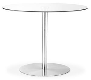Milan Round Glass Top Pedestal Dining Table