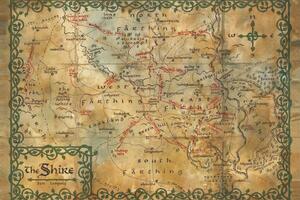 Art Poster Hobbit - The Shire map, (40 x 26.7 cm)