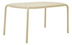 Toní Tavolo Oval table - / 160 x 90 cm - Parasol hole + removable candle holder by Fatboy Beige