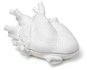 Love in a Box Box - / Porcelain human heart - 13.6 x 18.9 cm by Seletti White