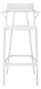 A.I High stool - / 75 cm - Designed by artificial intelligence - Recycled by Kartell White
