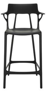 A.I High stool - / 65 cm - Designed by artificial intelligence - Recycled by Kartell Black