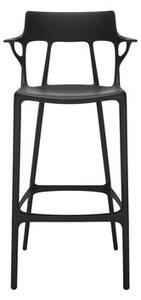 A.I High stool - / 75 cm - Designed by artificial intelligence - Recycled by Kartell Black