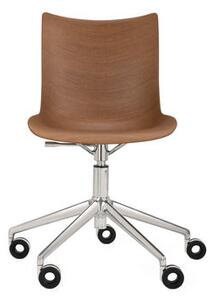 P/Wood Wheelchair - / Moulded wood - Adjustable height by Kartell Natural wood