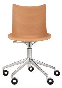 P/Wood Wheelchair - / Moulded wood - Adjustable height by Kartell Natural wood
