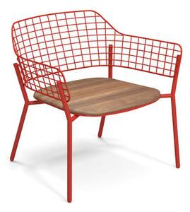 Lyze Stackable low chair - / Teak seat by Emu Red