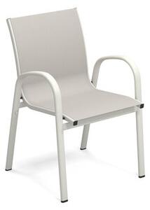 Holly Stackable armchair - / Fabric by Emu White/Grey