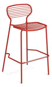Apero Stackable bar stool - / H 75 cm - Steel by Emu Red