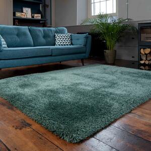 Deluxe Thick Soft Green Shaggy Living Room Rug | Whistler