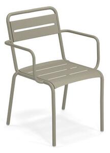 Star Stackable armchair - / Aluminium by Emu Metal